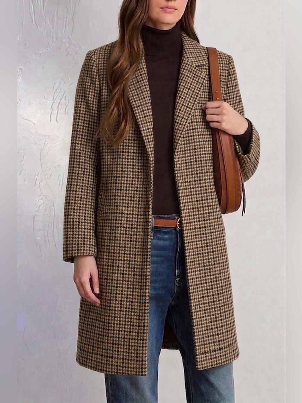 MELLODAY Women’s Notch Lapel Long Knit Jacket w Pockets